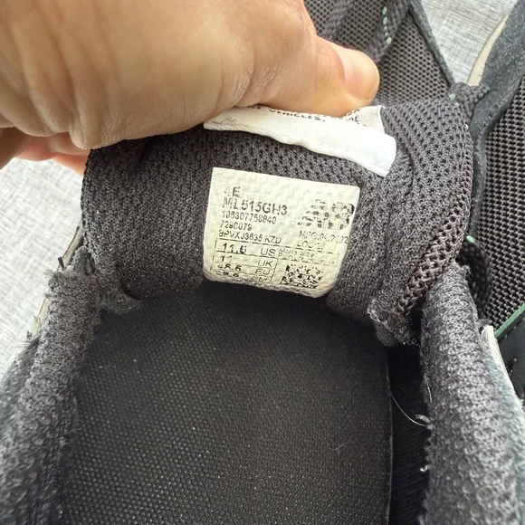 New Balance Men's 515 Sneakers in Black and Green - Picture 9 of 9